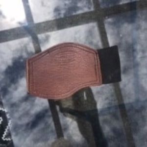 Motorcycle Gear Shifter Shoe Protector - Brown Leather